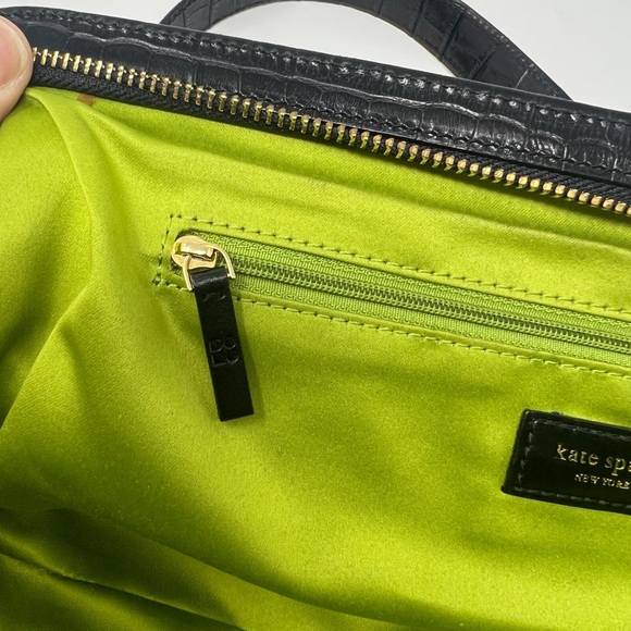 Kate Spade Vintage Lamb's Wool Black Bag With Leather Handles - Picture 8 of 16